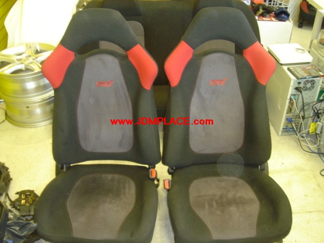 SE22001 - JDM STI Version 4 Impreza FRONT and REAR seats with rails, fits most Subaru models.